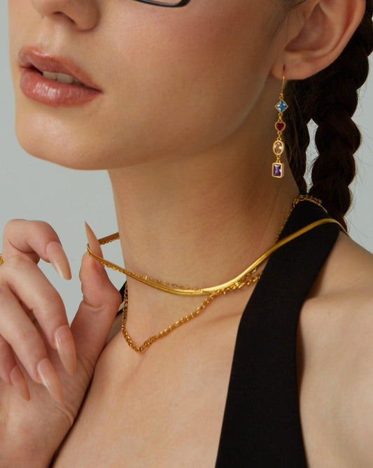 3mm Herringbone Chain Necklace