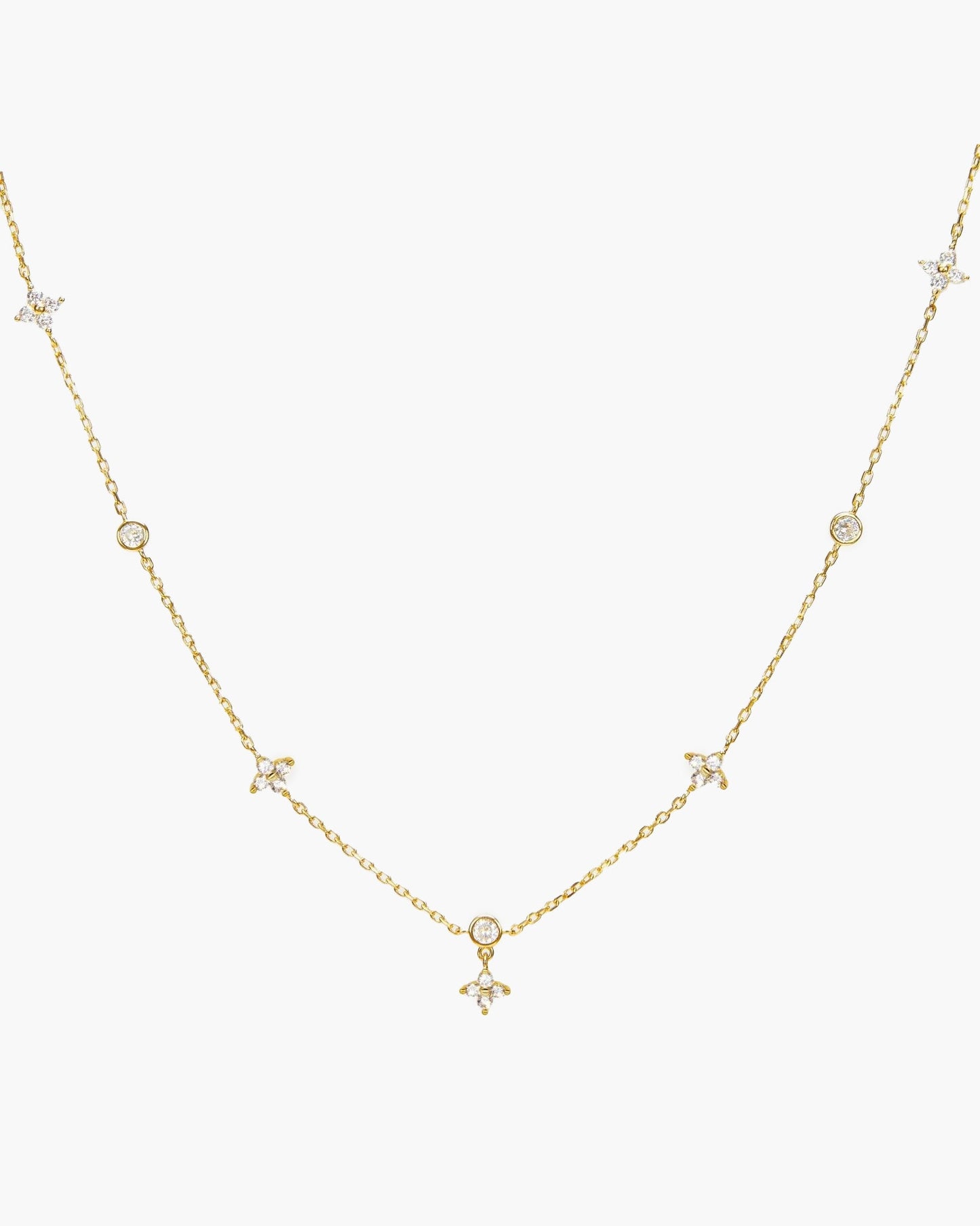 Lucky Clover Necklace in Silver