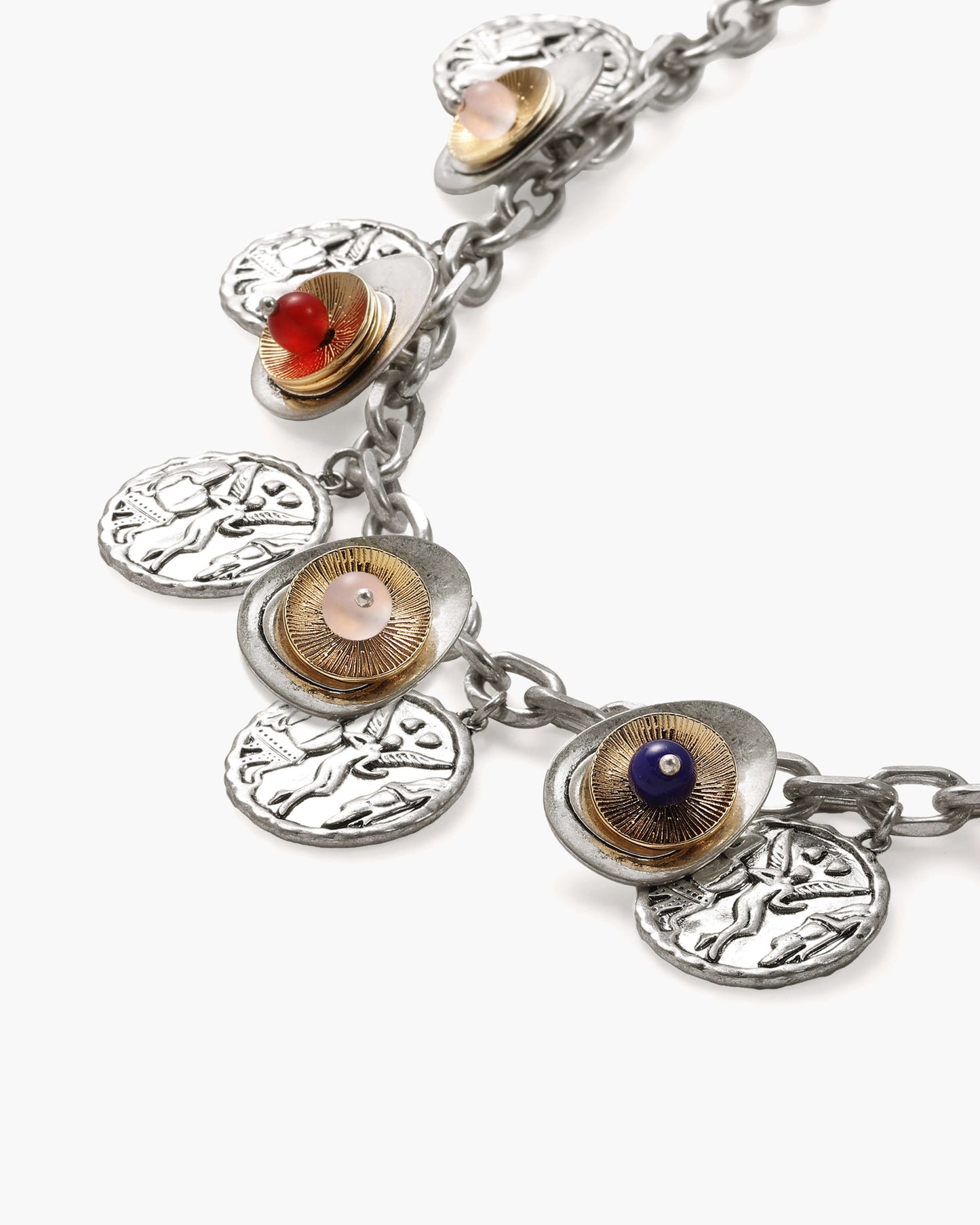 Eros Coin Necklace in Silver